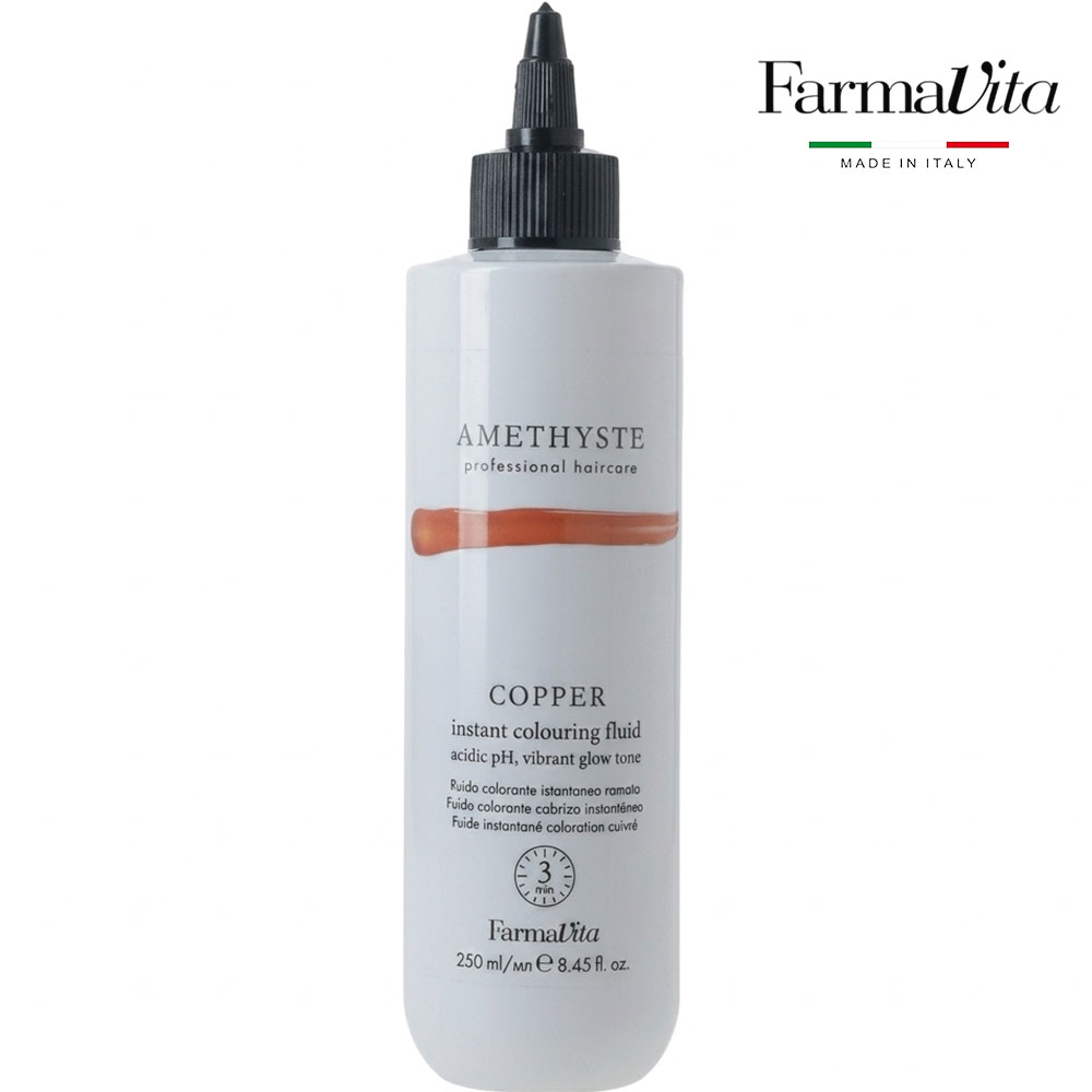 Amethyste Instant Colouring Fluid Copper 250 ML - FARMAVITA