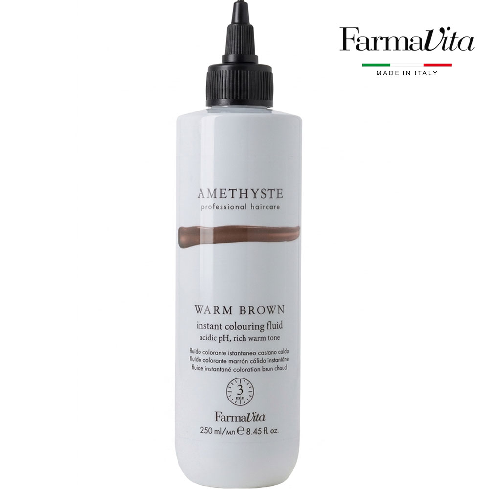 Amethyste Instant Colouring Fluid Warm Brown 250 ML - FARMAVITA
