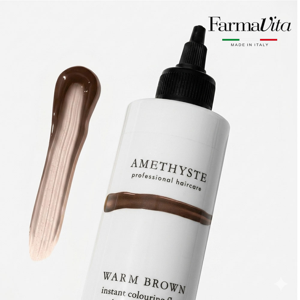 Amethyste Instant Colouring Fluid Warm Brown 250 ML - FARMAVITA (1)