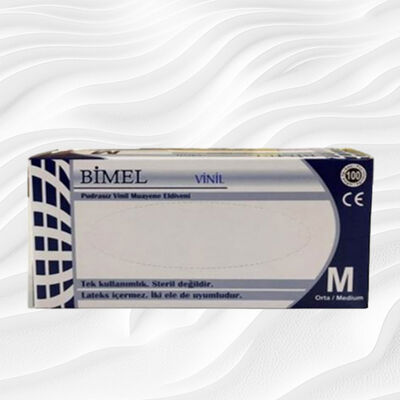 Bimel Vinil Eldiven Pudrasız M - 1