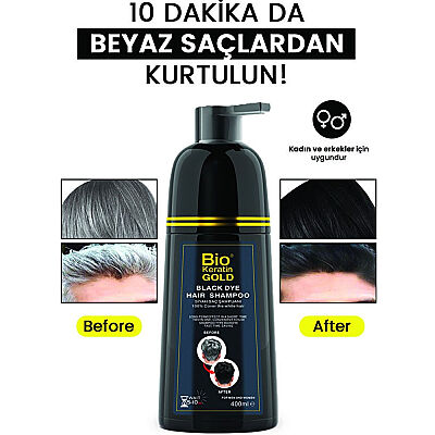 Bio Keratin Gold Siyah Saç Şampuanı 400 ML - 2
