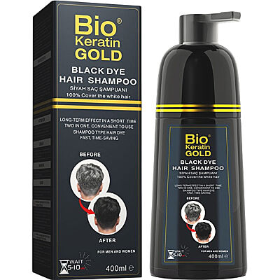 Bio Keratin Gold Siyah Saç Şampuanı 400 ML - 1