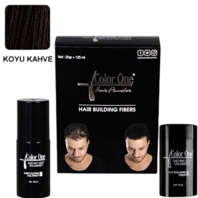 Color One Hair Powder Dark Brown Set 25 Gr+ 100 Ml - 1