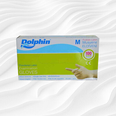 Dolphin Latex Pudralı M Eldiven - 1