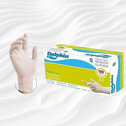 Dolphin Latex Pudralı Eldiven S - DOLPHİN