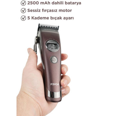 Fenda Saç Kesme Makinesi Kahverengi - 4