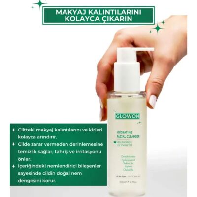 Glowon Nemlendirici Yüz Ve Makyaj Temizleme Jeli 150 ML - 3