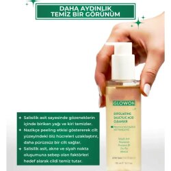 Glowon Peeling Etkili Salisilik Asit Yüz Temizleme Jeli 150 ML - 3