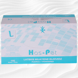 Haspet Eldiven Pudralı Latex L - HASPET