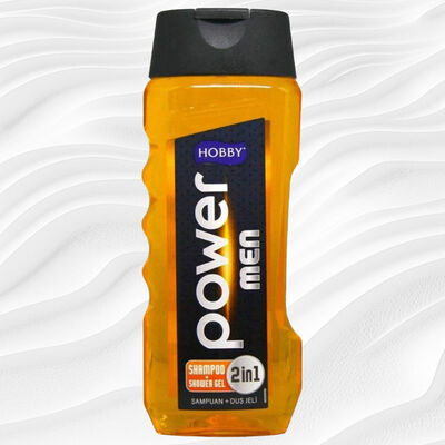 Hobby Men Şampuan ve Duş Jeli 2si1 Arada Power 400 ML - 1
