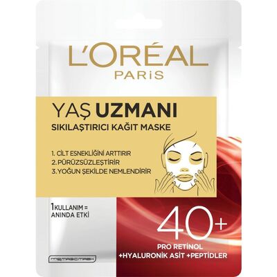 Loreal Yaş Uzmanı 40+ Yaş Sıkılaştırıcı Kağıt Maske 30G - 1