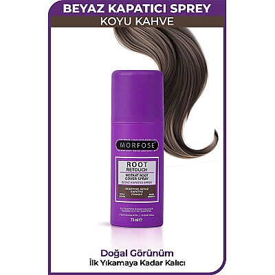 Morfose Beyaz Kapatıcı Sprey Koyu Kahve 75 ML - 1