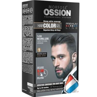 Ossion Premium Barber Erkek Saç Boyası Black - 1