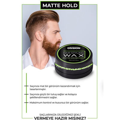 Ossion Premium Barber Wax Matte Hold 150 ML - 2
