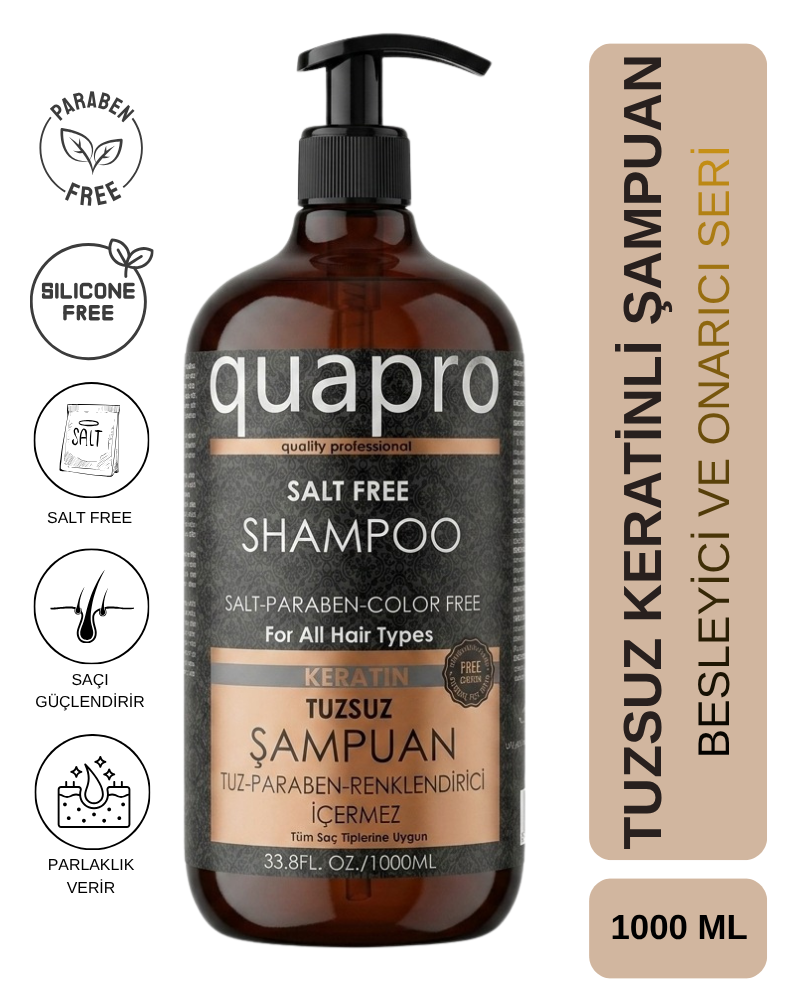Quapro Keratin Şampuan 1000 ML - QUAPRO