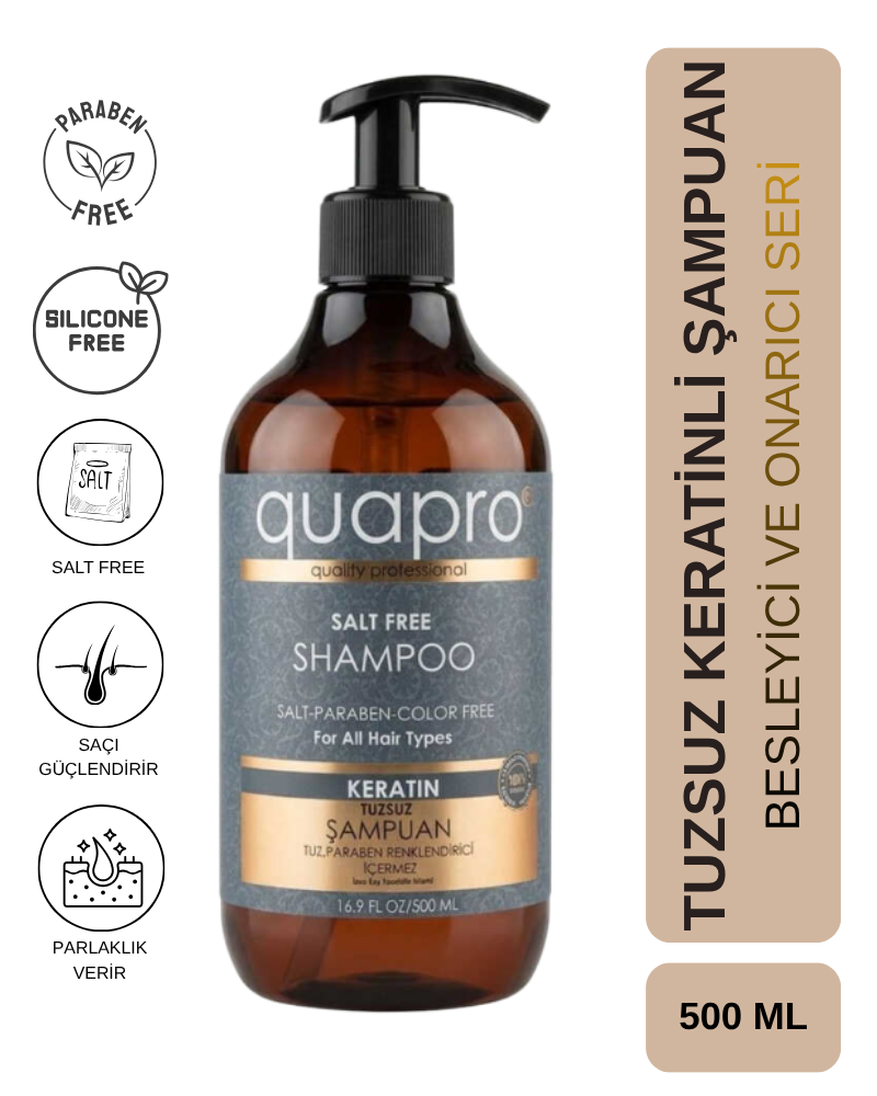 Quapro Keratin Şampuan 500 ML - QUAPRO
