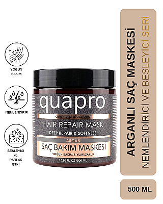 Quapro Saç Bakım Maskesi Argan 500 ML - 1