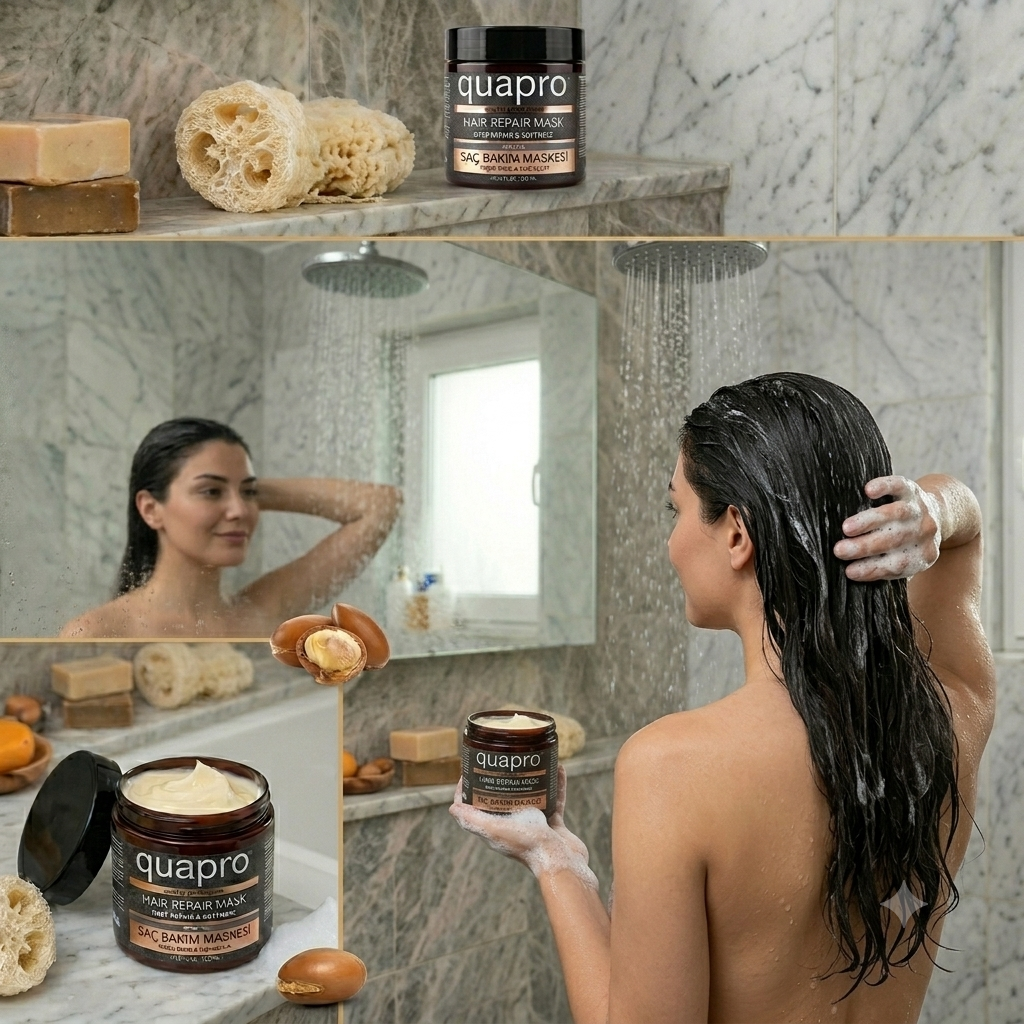 Quapro Saç Bakım Maskesi Argan 500 ML - 4