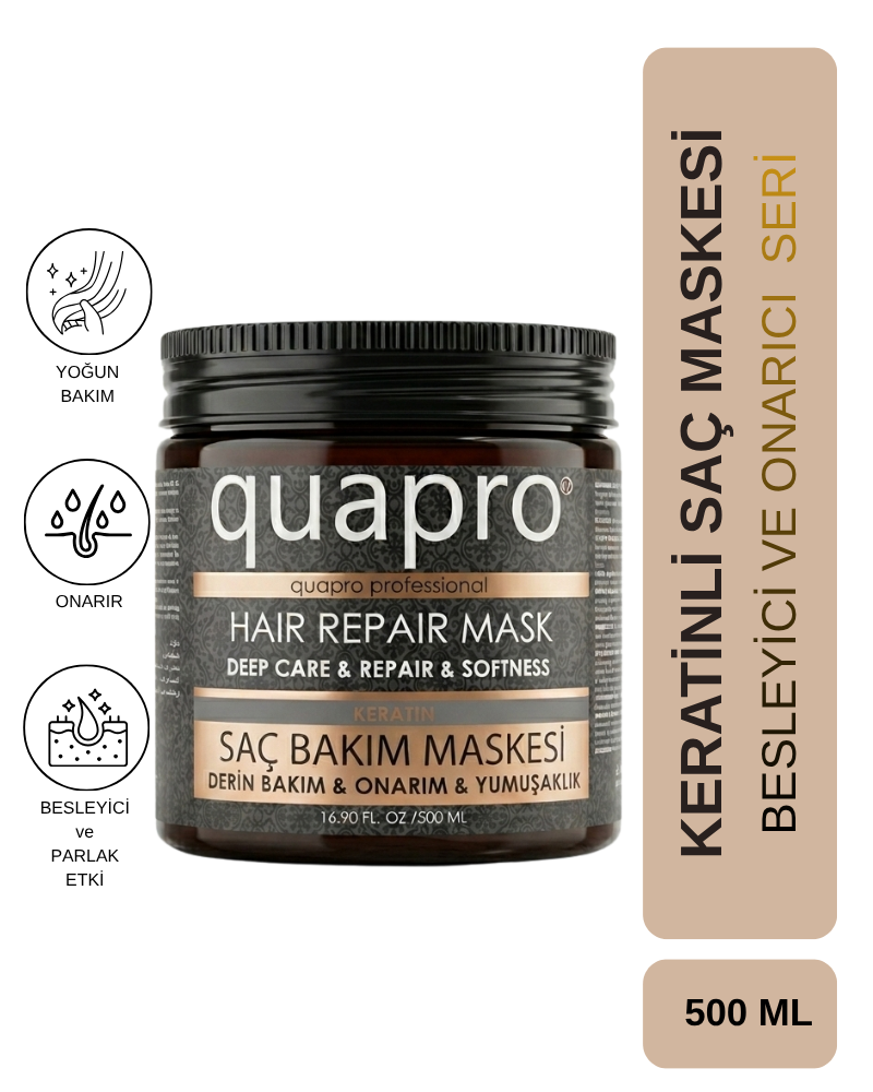 Quapro Saç Bakım Maskesi Keratin 500 ML - QUAPRO