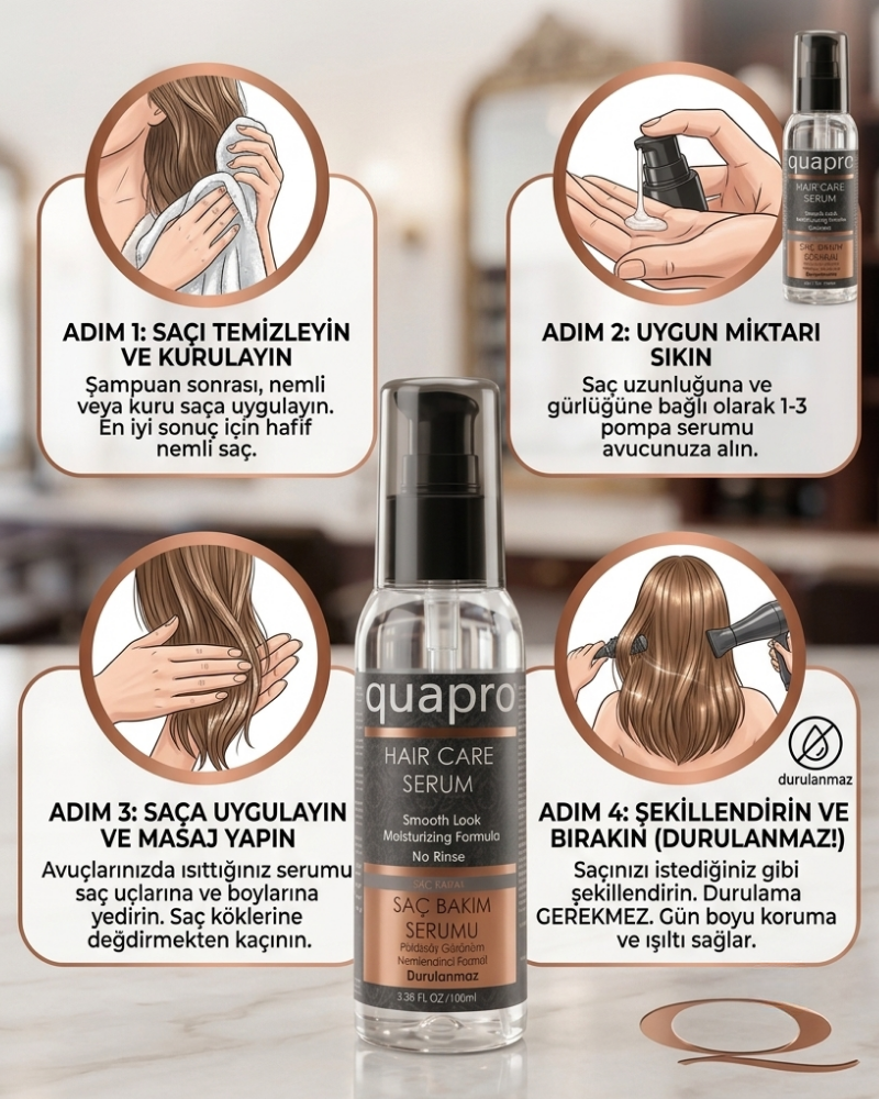 Quapro Saç Serumu Keratin 100 ML - 3