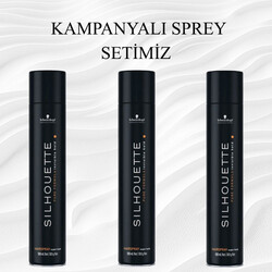 Silhouette Sprey Süper Hold 3 * 500 ML Siyah - 1