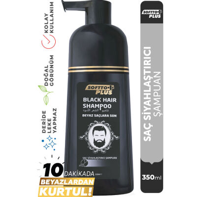 Softto Plus Siyah Şampuan 350 ML - 1