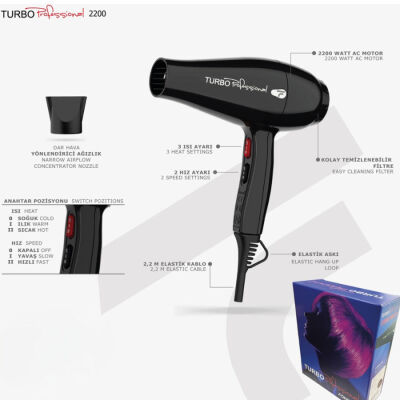Fönsan Turbo Profesyonel Fön Makinası 2200 Watt - 2