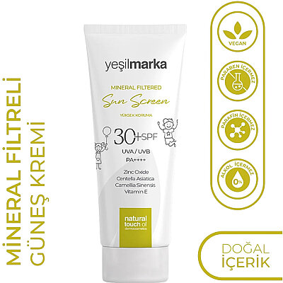 Yeşilmarka Mineral Filtre Çocuk Güneş Kremi 30 Spf 50 ML - YEŞİLMARKA (1)