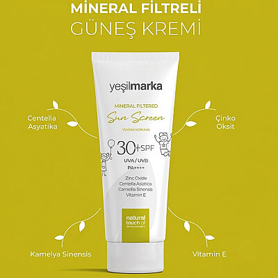 Yeşilmarka Mineral Filtre Çocuk Güneş Kremi 30 Spf 50 ML - 3