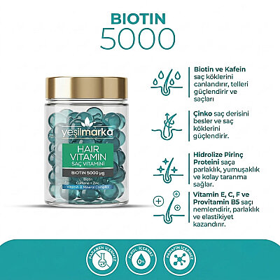 Yeşilmarka Saç Vitamini Biotin Yağı 15 ML - 2