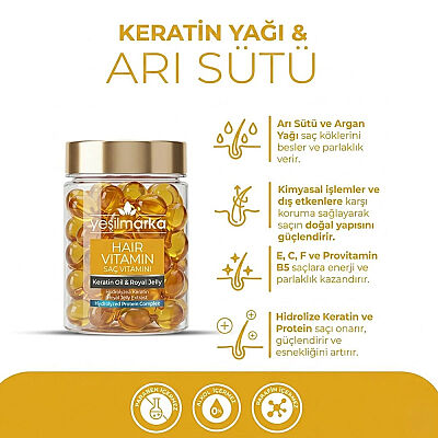 Yeşilmarka Saç Vitamini Keratin Yağı 15 ML - 3