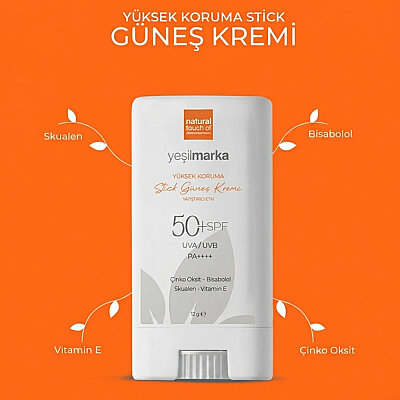 Yeşilmarka Stick Güneş Kremi 50 Spf 12 G - 3
