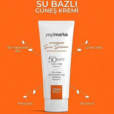 Yeşilmarka Su Bazlı Nemlendiricili Güneş Kremi 50 Spf 50 ML - 3